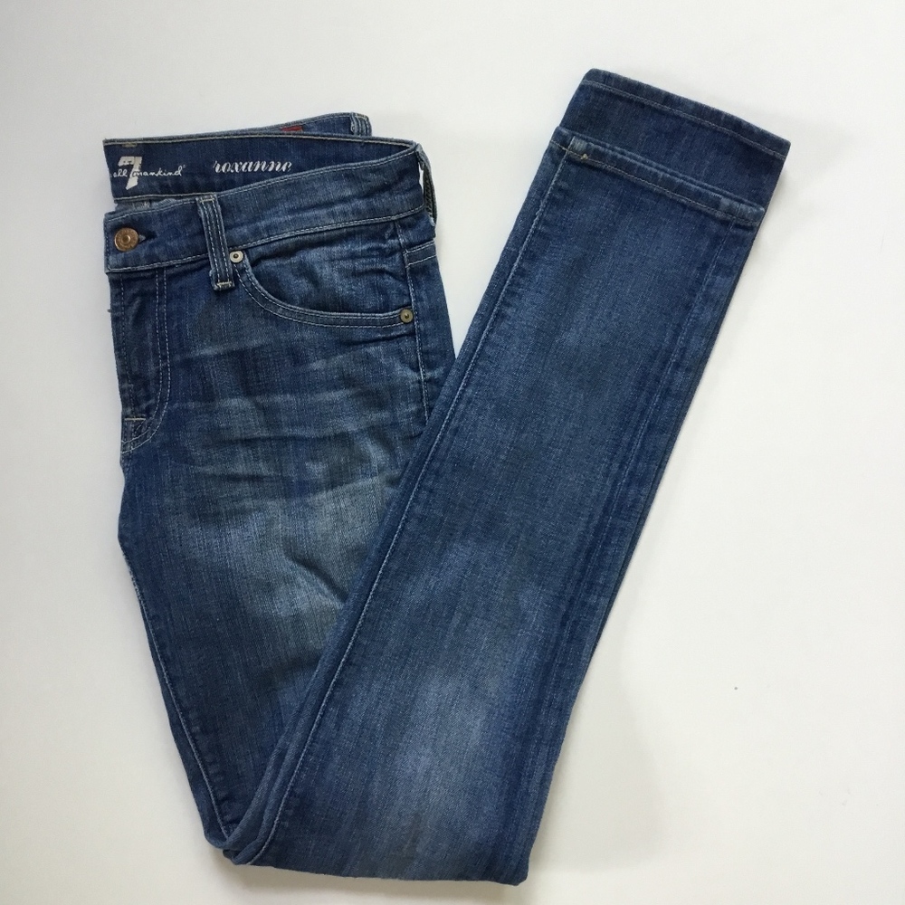 7 FAMK Roxanne Skinny Jean Sz 28 ACTUAL 32